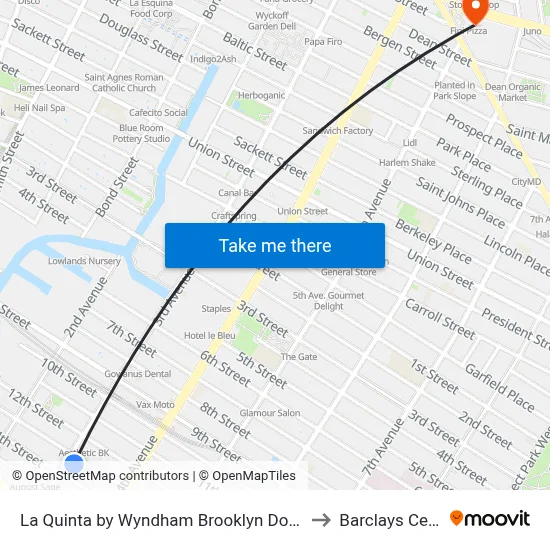La Quinta by Wyndham Brooklyn Downtown to Barclays Center map