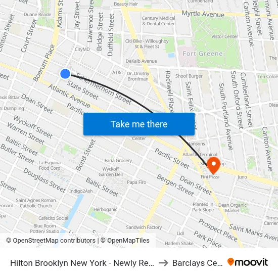 Hilton Brooklyn New York - Newly Renovated to Barclays Center map