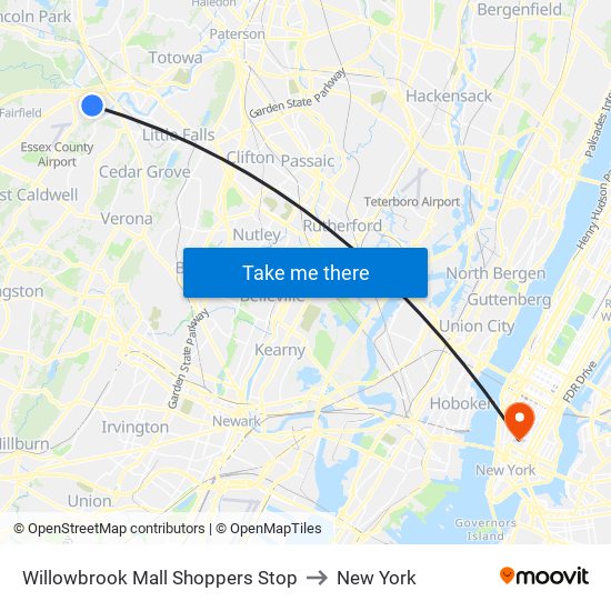 Willowbrook Mall Shoppers Stop to New York map