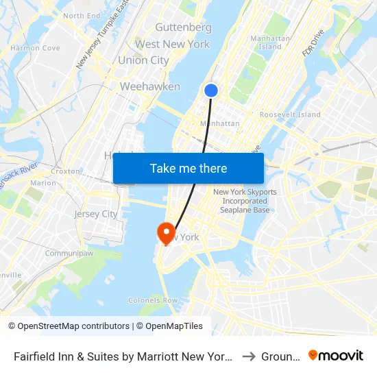 Fairfield Inn & Suites by Marriott New York Manhattan/Central Park to Ground Zero map