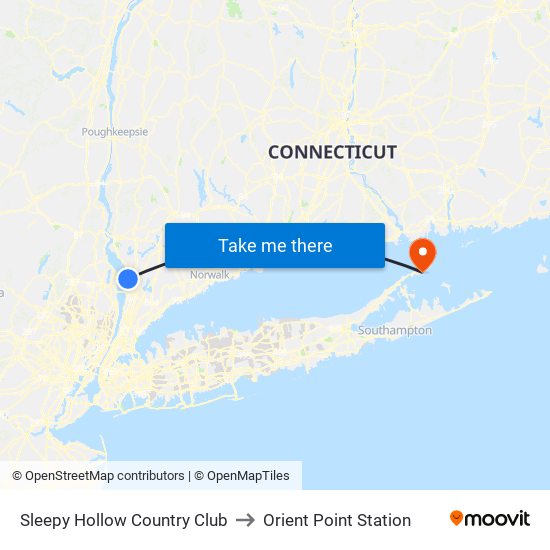 Sleepy Hollow Country Club to Orient Point Station map
