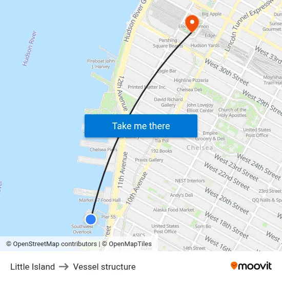 Little Island to Vessel structure map