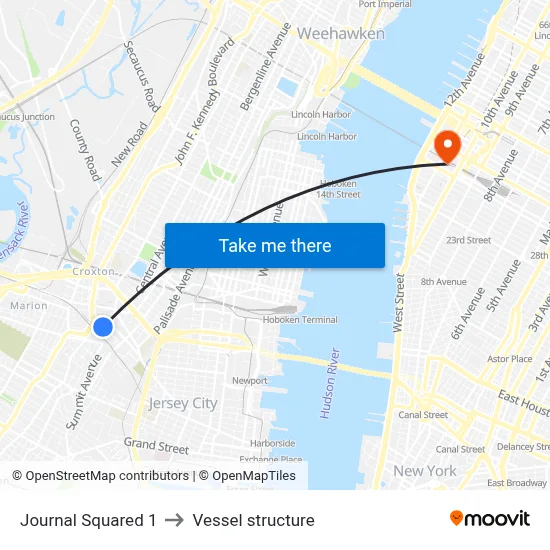 Journal Squared 1 to Vessel structure map