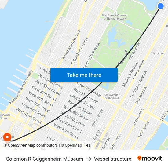 Solomon R Guggenheim Museum to Vessel structure map