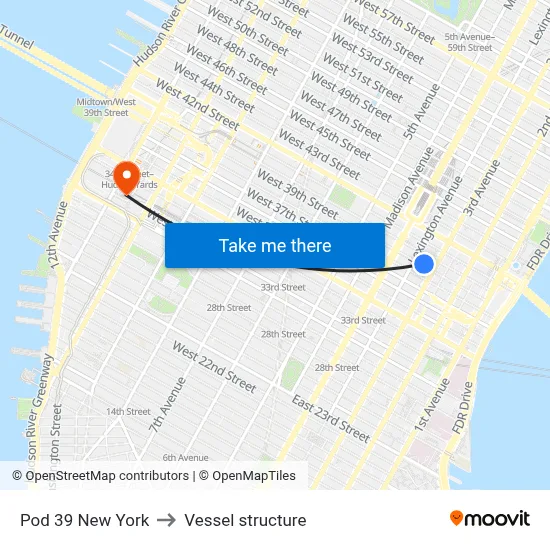Pod 39 New York to Vessel structure map