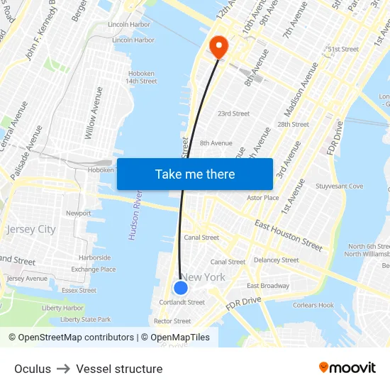 Oculus to Vessel structure map