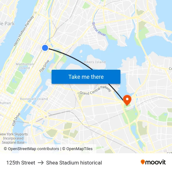 125th Street to Shea Stadium historical map