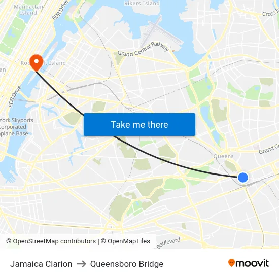 Jamaica Clarion, 138-05 Jamaica Ave to Queensboro Bridge map
