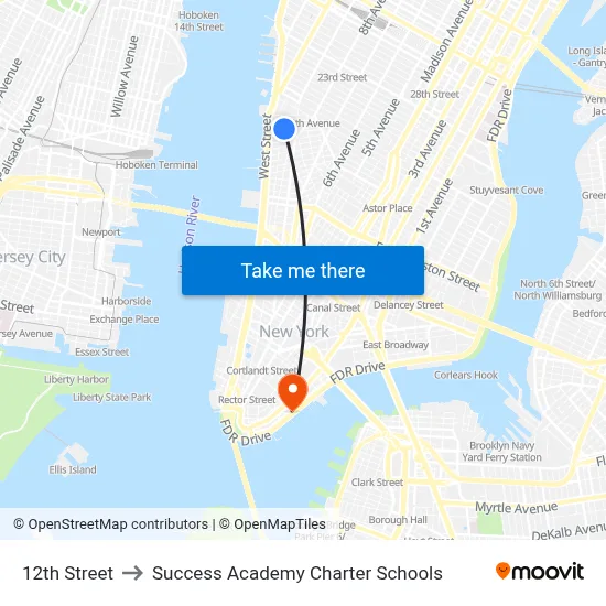 12th Street to Success Academy Charter Schools map