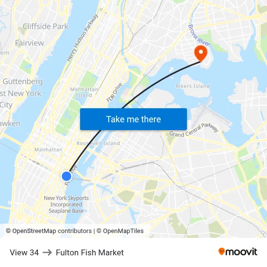View 34 to Fulton Fish Market map