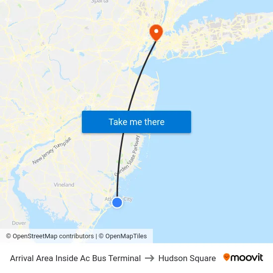 Arrival Area Inside Ac Bus Terminal to Hudson Square map