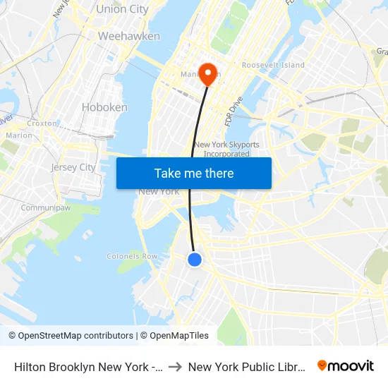 Hilton Brooklyn New York - Newly Renovated to New York Public Library Main Branch map