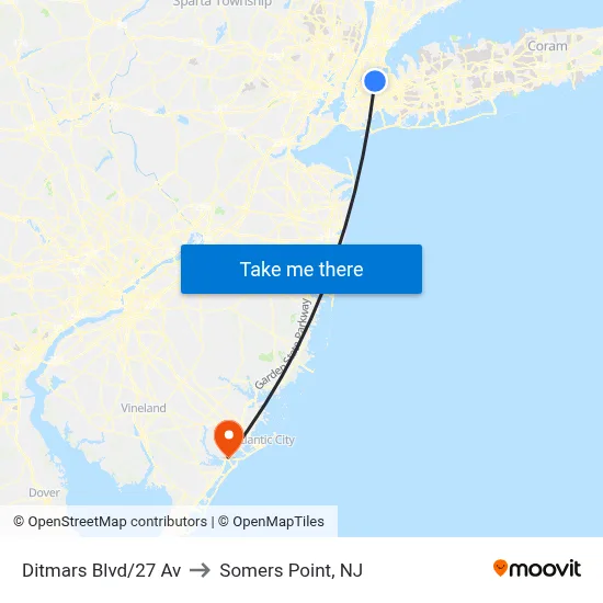Ditmars Blvd/27 Av to Somers Point, NJ map