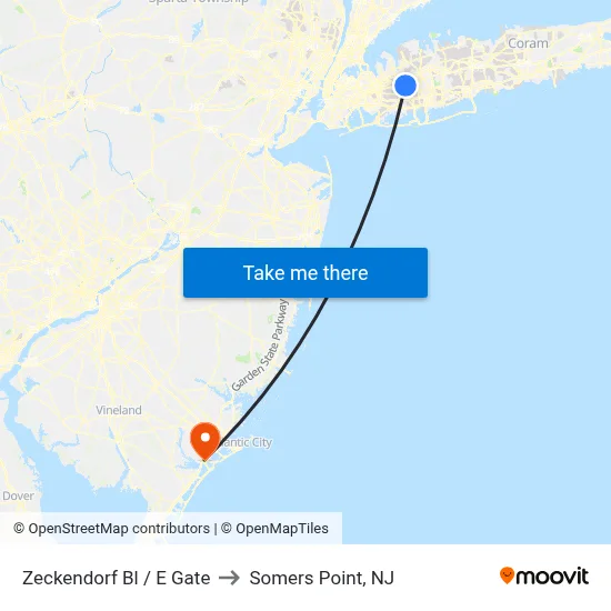 Zeckendorf Bl / E Gate to Somers Point, NJ map