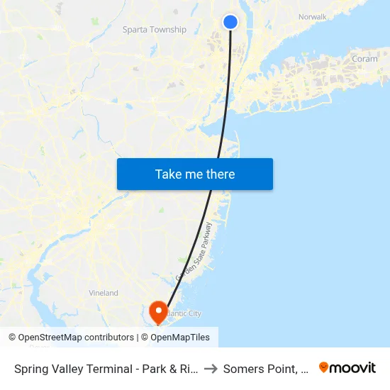 Spring Valley Terminal - Park & Ride to Somers Point, NJ map
