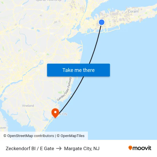 Zeckendorf Bl / E Gate to Margate City, NJ map