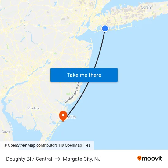 Doughty Bl / Central to Margate City, NJ map