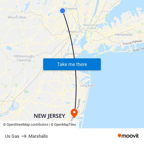 Us Gas to Marshalls map