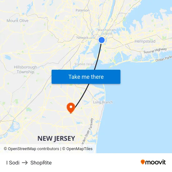 I Sodi to ShopRite map