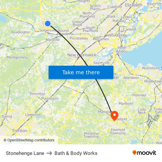 Stonehenge Lane to Bath & Body Works map