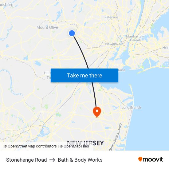 Stonehenge Road to Bath & Body Works map