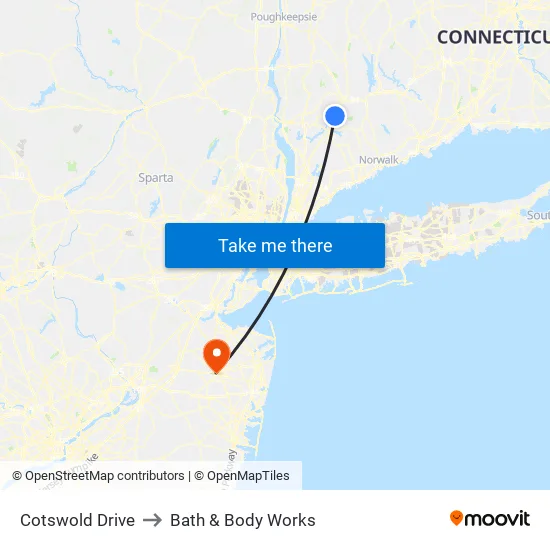 Cotswold Drive to Bath & Body Works map