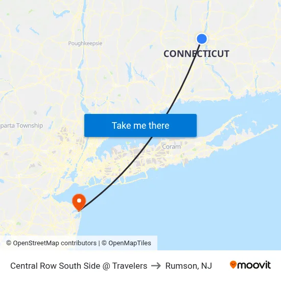 Central Row South Side @ Travelers to Rumson, NJ map