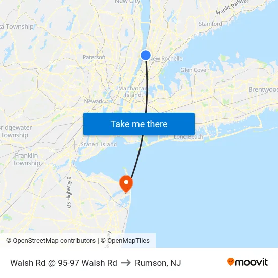 Walsh Rd @ 95-97 Walsh Rd to Rumson, NJ map