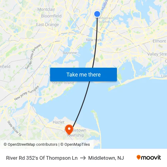 River Rd 352's Of Thompson Ln to Middletown, NJ map