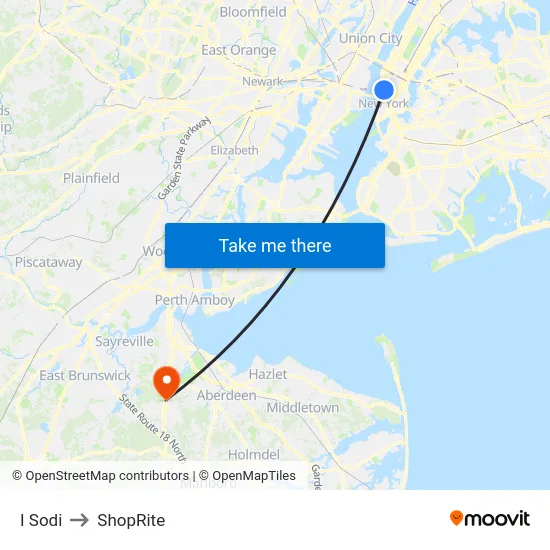 I Sodi to ShopRite map