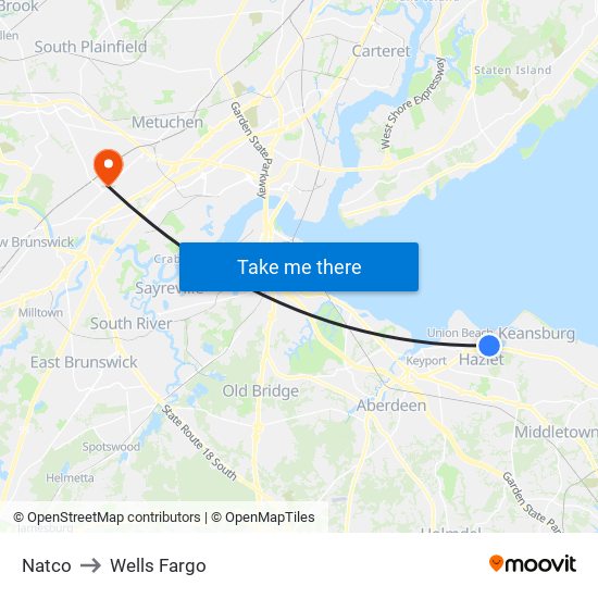 Natco to Wells Fargo map