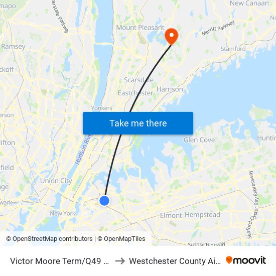 Victor Moore Term/Q49 Stand to Westchester County Airport map