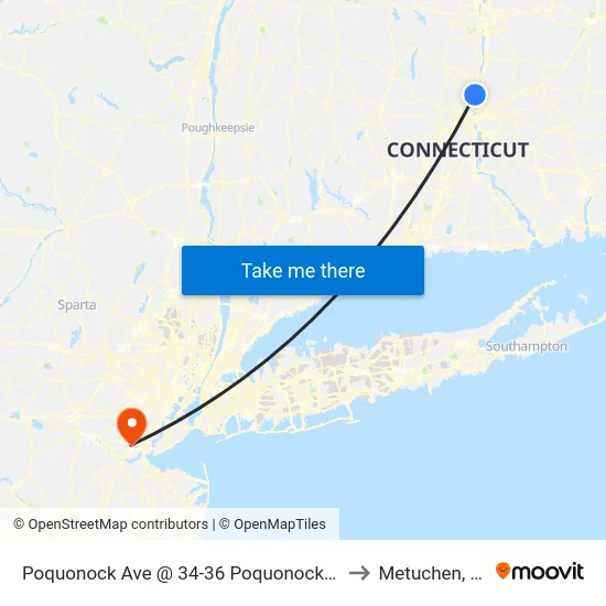 Poquonock Ave @ 34-36 Poquonock Ave to Metuchen, NJ map