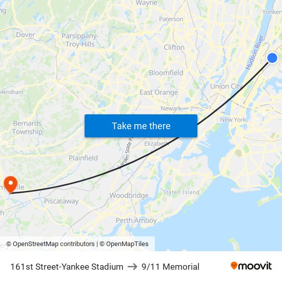 161st Street-Yankee Stadium to 9/11 Memorial map