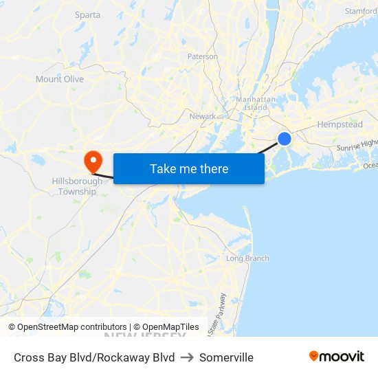 Cross Bay Blvd/Rockaway Blvd to Somerville map