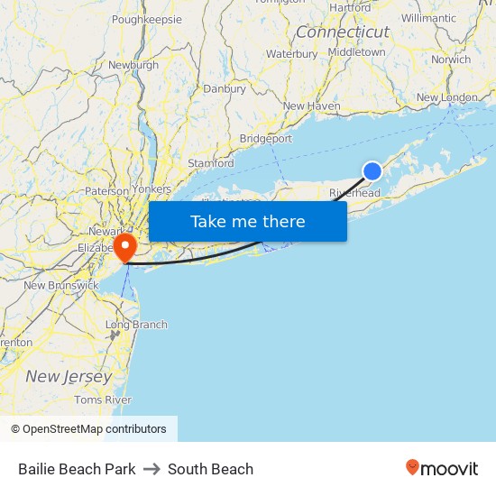 Bailie Beach Park to South Beach map