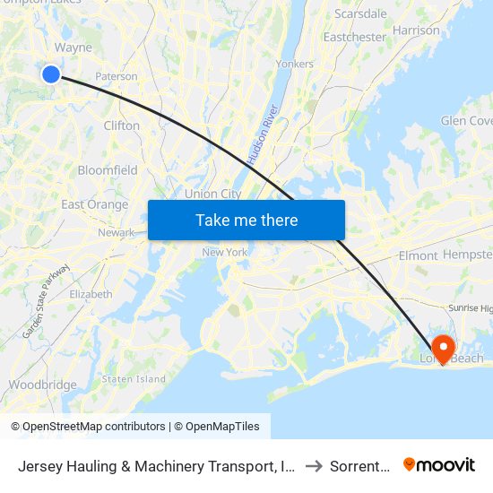 At Jersey Hauling & Machinery Transport, Inc., We Provide Trucking Solutions to Sorrento's map