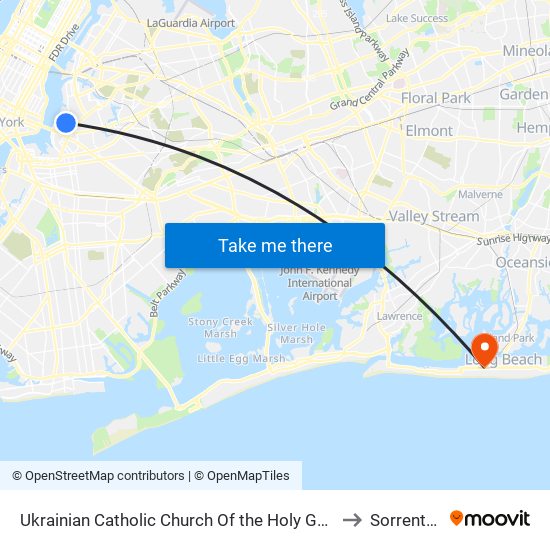 Ukrainian Catholic Church Of the Holy Ghost to Sorrento's map