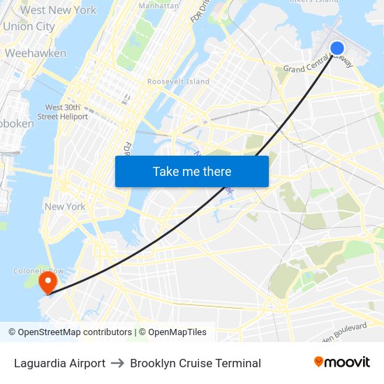 Laguardia Airport to Brooklyn Cruise Terminal with public transportation
