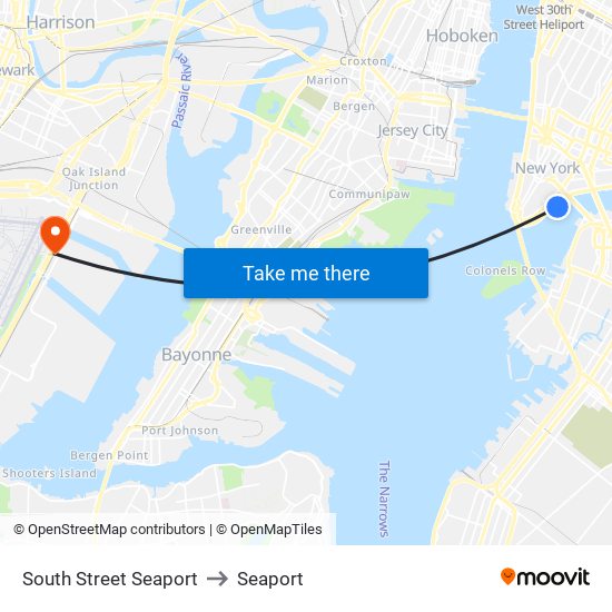 South Street Seaport to Seaport map