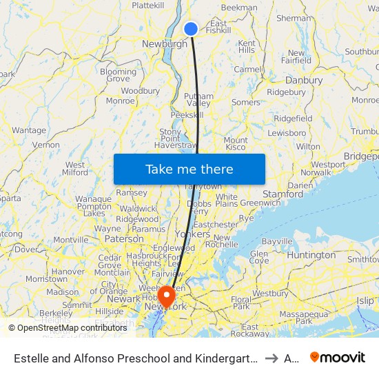 Estelle and Alfonso Preschool and Kindergarten to Aon map