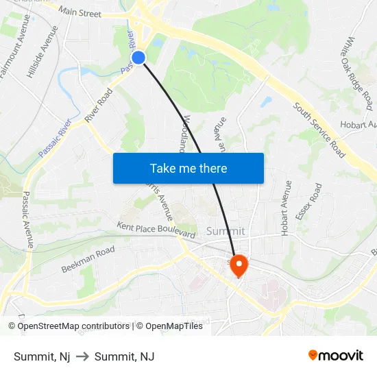 Summit to Summit, NJ map