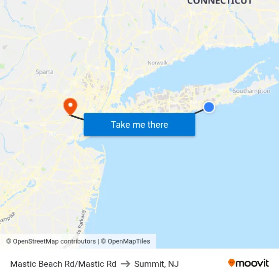 Mastic Beach Rd/Mastic Rd to Summit, NJ map
