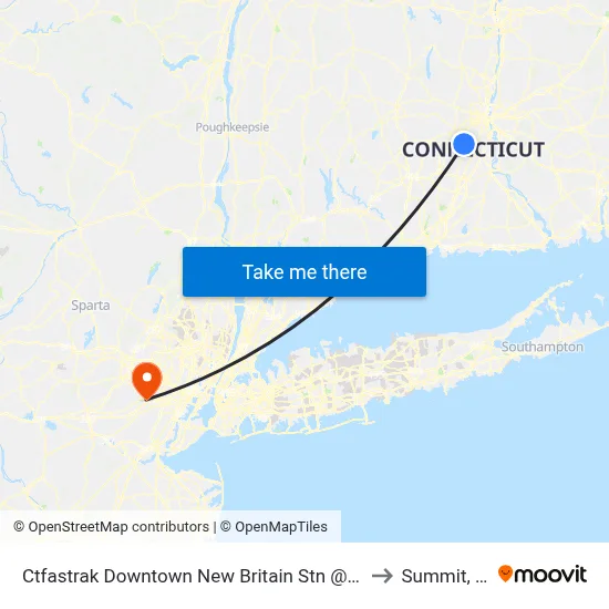 Ctfastrak Downtown New Britain Stn @ Bay B to Summit, NJ map