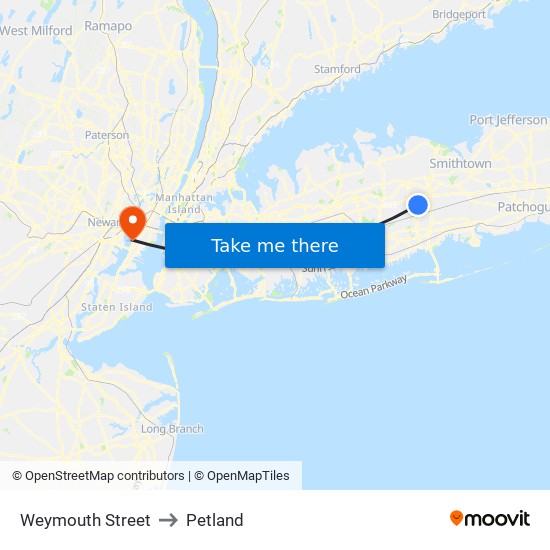 Weymouth Street to Petland map