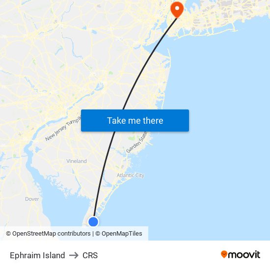 Ephraim Island to CRS map