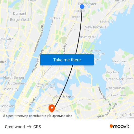 Crestwood to CRS map