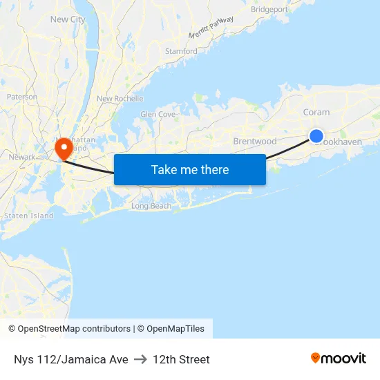 Nys 112/Jamaica Ave to 12th Street map