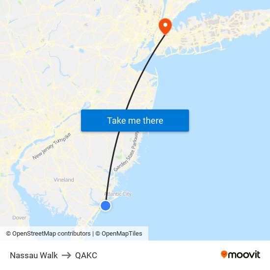 Nassau Walk to QAKC map