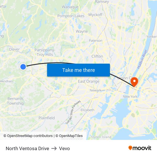 North Ventosa Drive to Vevo map